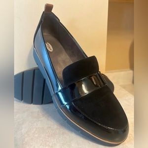 Womens Dr Scholls Webster Black Loafers Size 10M